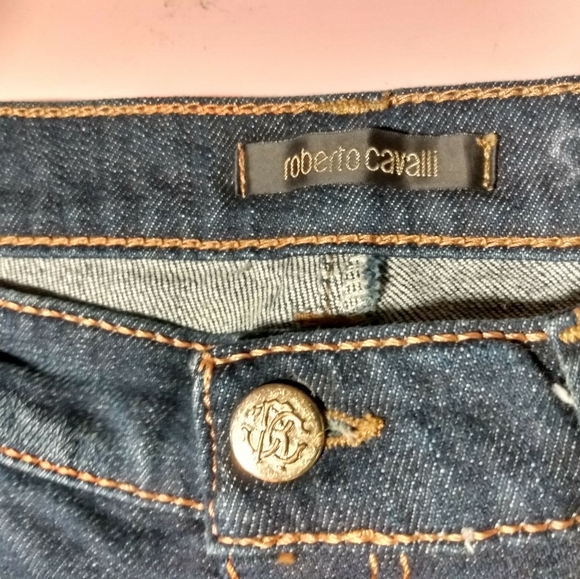 New Roberto Cavalli gold snake charm boot cut Jean - Picture 5 of 8